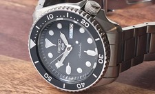 Seiko 5 Sports Automatic Mens Watch Black Stainless Steel SRPD55K1 42mm 100m WR