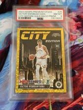 2023 Panini Premium Stock Hoops City Edition Gold disco Victor Wembanyama /10 RC
