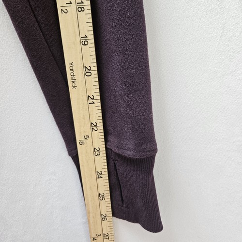 Lululemon Sweater Womens 6 Maroon Scuba Hoodie Full Zip Velvet Floral Athlesuire - Picture 6 of 14