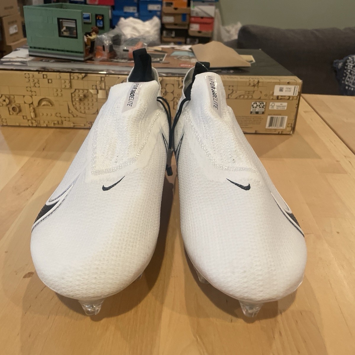 Nike Vapor Edge Elite 360 Wide White Football Cleats DO1144-100 Size 14.5 Wide Nike Vapor Edge Elite 360 Wide White Football | Mercari main image 4