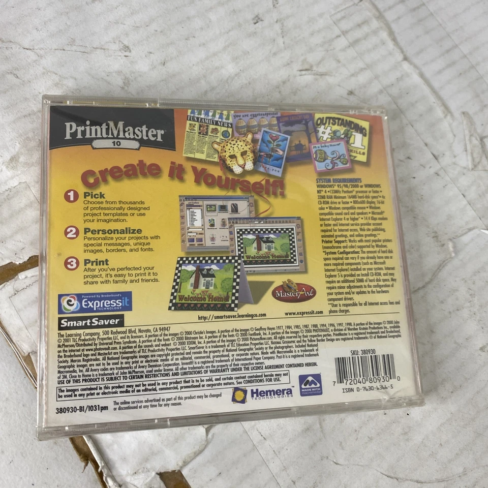 PC Software PrintMaster 10 Print Master  7000 images NEW SEALED Broken Case - Image 2 of 4