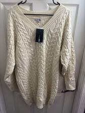 NWT Fashion Nova Womens Cozy Feels Sweater Mini Dress M Cream 