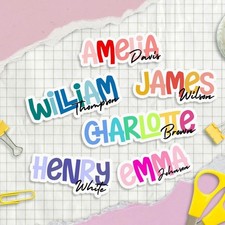 Custom Name Vinyl Stickers Personalized Labels for Bottles Laptop Kids Items