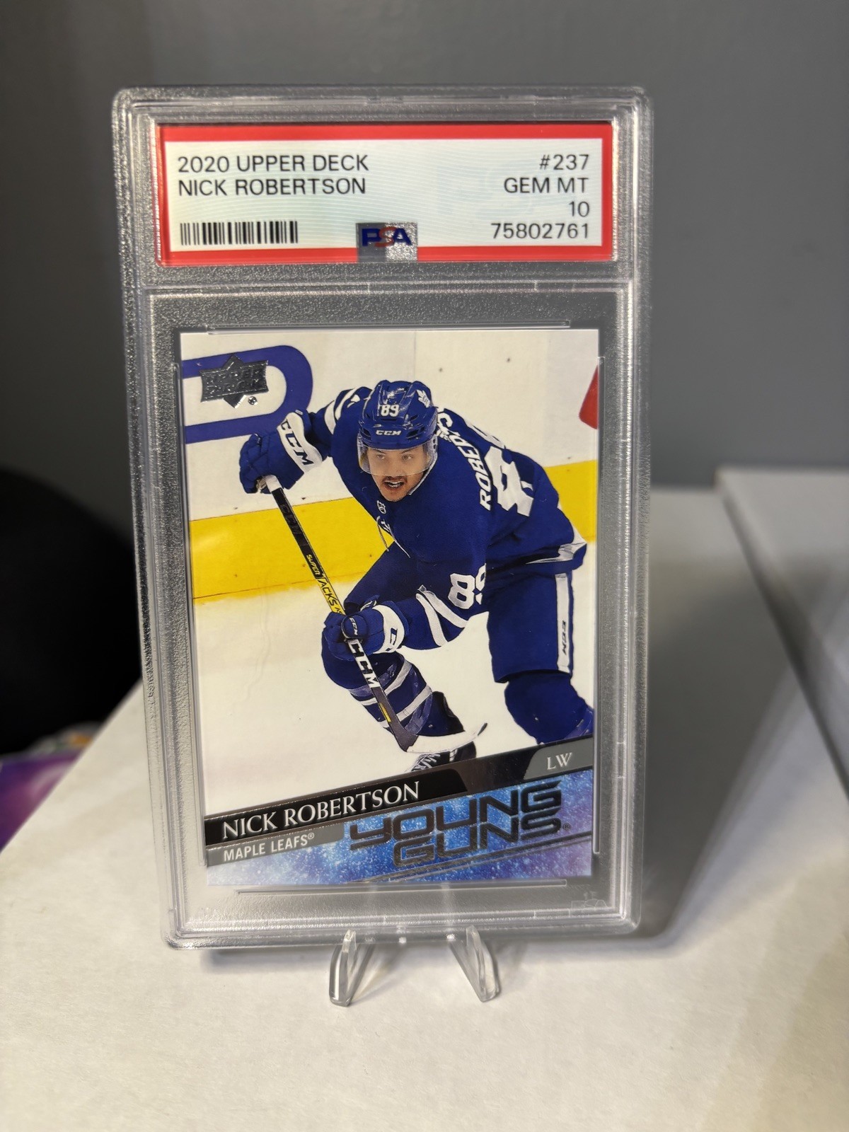 Nick Robertson 2020-21 Upper Deck #237 Rookie Young Guns PSA 10 Gem Mint