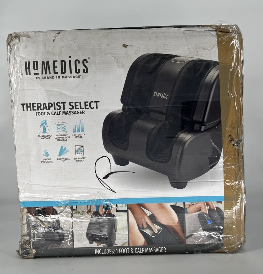 Homedics Therapist Select 脚和小腿按摩器,4 个程序,可调节,黑色 — 第 2/4 张图片