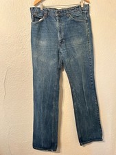 READ Vtg 70s Levi’s Mens 38 517 Blue Denim Jeans USA Made 100% Cotton Orange Tab