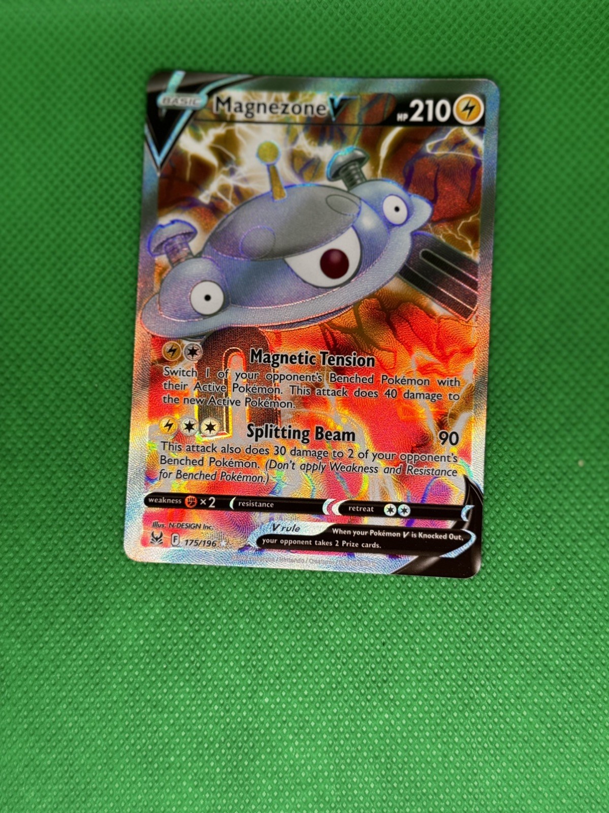 Magnezone V 175/196 Sword & Shield Lost Origin Ultra Rare Pokemon Card - NM