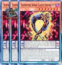 Yugioh! 3x Supreme King Gate Infinity OP23-EN017 comune quasi nuovo
