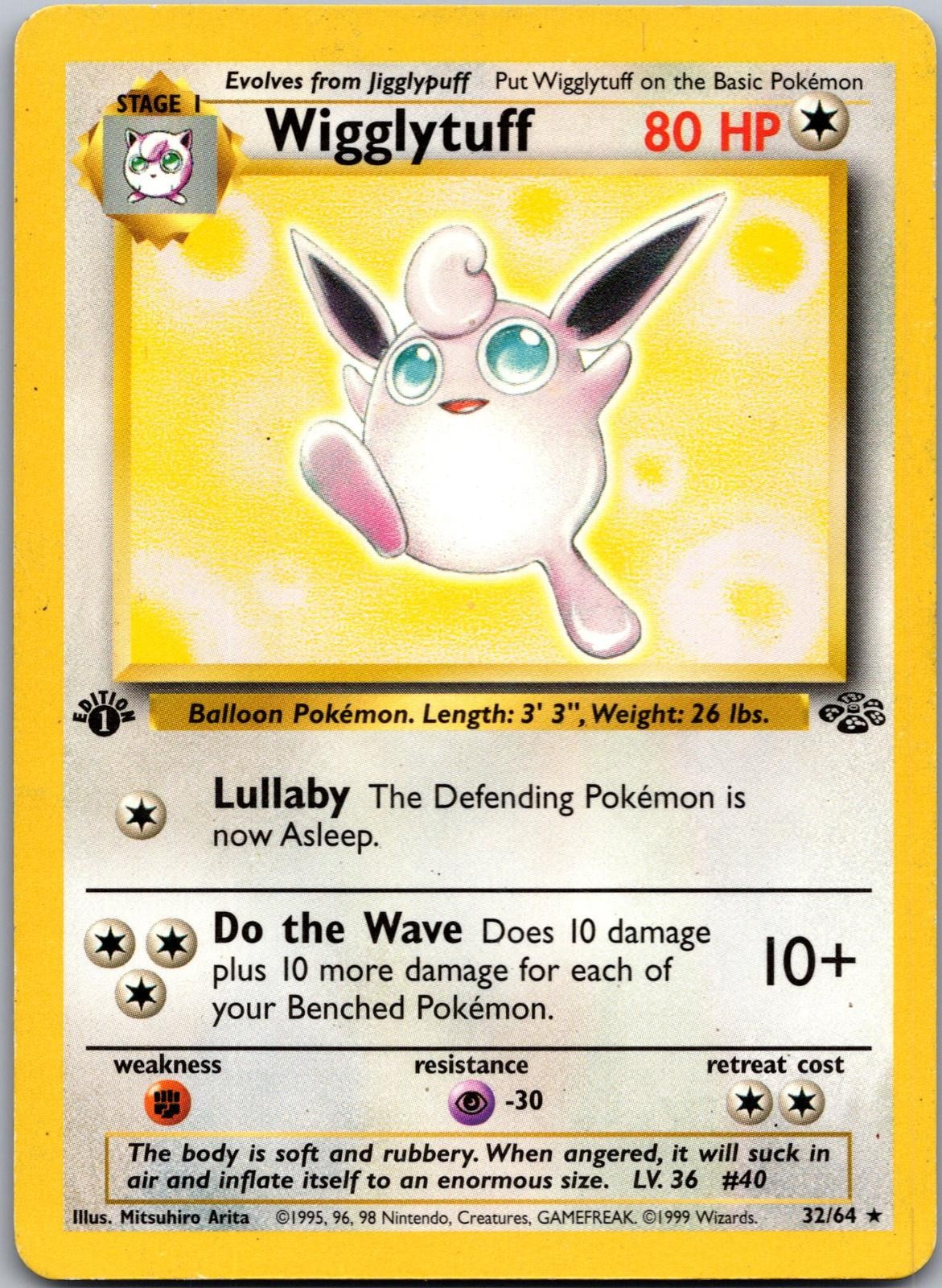 Wigglytuff 32/64 Rare Jungle Pokemon Unlimited Lightly Played