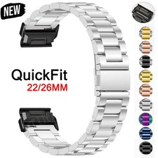 Metal Watch Band Strap For Garmin Fenix 9/8/E/7X 6/ 6X 5/5X Plus/ 3 HR/ Epix Pro