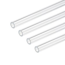 4 x Acrylic Pipe Clear Rigid Round Tube 4mm ID 8mm OD 10"