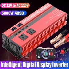Inversor De Corriente 12V A 110V 5000W Convertidor Para Carro Auto Casa Con USB