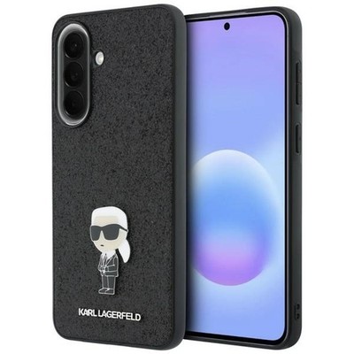 Karl Lagerfeld Galaxy A57 Ikonik Glitter Hardcase Case Black Logo Metal Pin