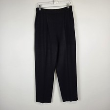 St. John Collection By Marie Gray Womens Sz 8 Santana Knit Pleated Black Pants