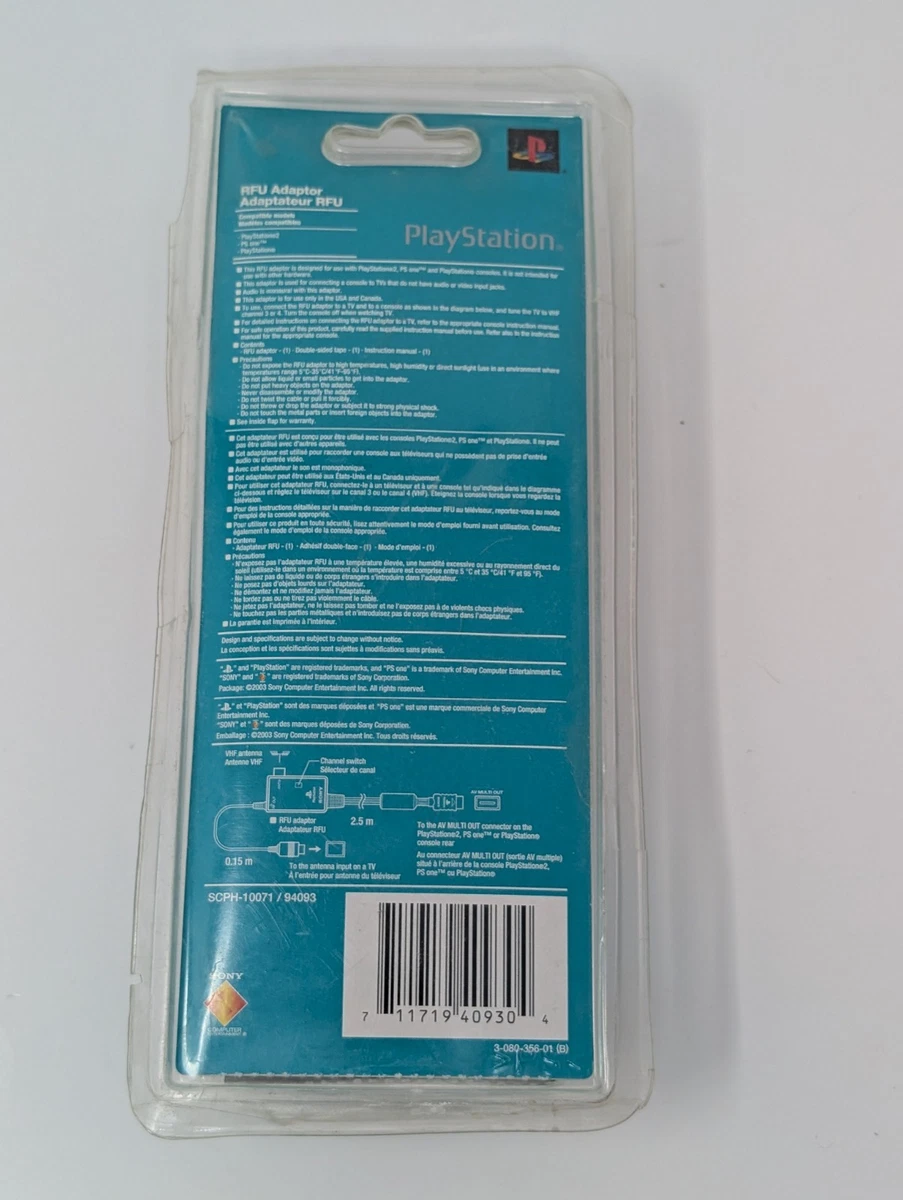 Official OEM Sony Playstation 1 RFU Adaptor PS1 - Brand New Factory Sealed
