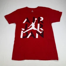 Air Jordan Graphic T Shirt Red Jumpman Basketball Activewear Tee
