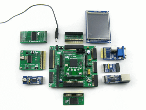 EP4CE10 ALTERA FPGA Cyclone IV Evaluation Board + 3.2'' Touch LCD + 18 Modules - Bild 2 von 7
