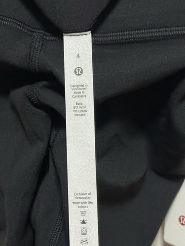 Lululemon Align HR kurze 23" Strumpfhose neu mit Etikett Größe 4 LW6BGJS schwarz - Bild 2 von 6