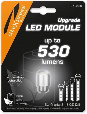 Litexpress LXB530 LED Upgrade Modul 530 Lumen Für 3-7 C/D-Cell Maglite Taschenla