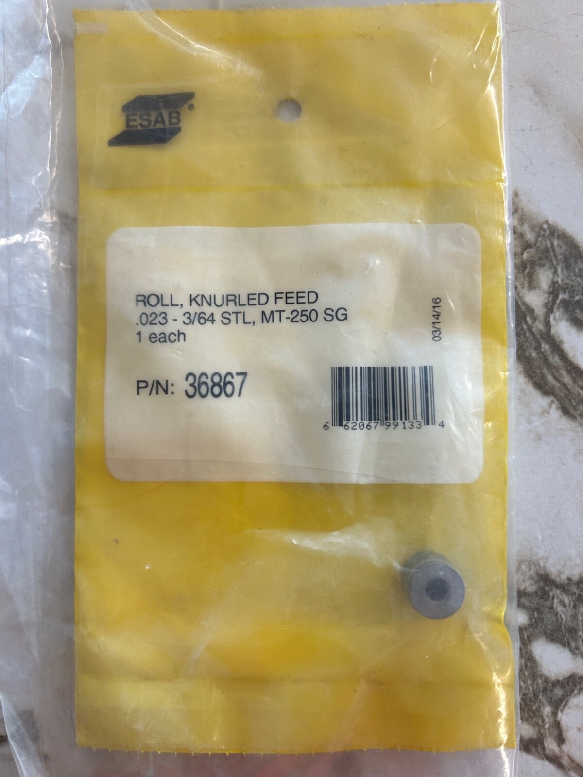 Esab 36867 Knurled Feed Roll MT-250 | eBay