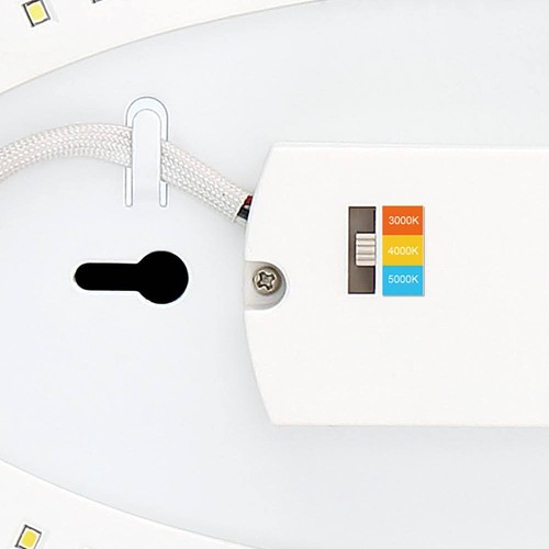 Commercial Electric DC Series 24 in. 1-Light Brushed Nickel Oval Flush Mount - Bild 7 von 11