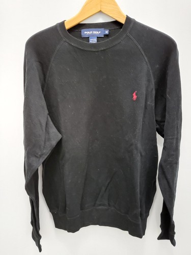 Polo Golf Ralph Lauren Sweatshirt Herren M Schwarz Rot Pony Waffelstrick USA Vintage - Bild 1 von 9