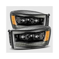 Enhanced Ram Lighting, Black Projector Headlights, Wiring Harness Included