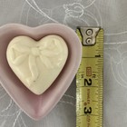 Vintage Ceramic Porcelain Heart Trinket Jewelry Soap Dish Pink Made In Italy C&E — photo 5