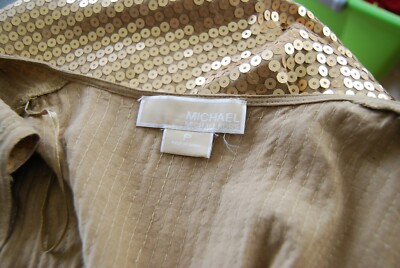michael kors gold sequin wrap dress Spotlight Shine Sequin Wrap Dress in Gold