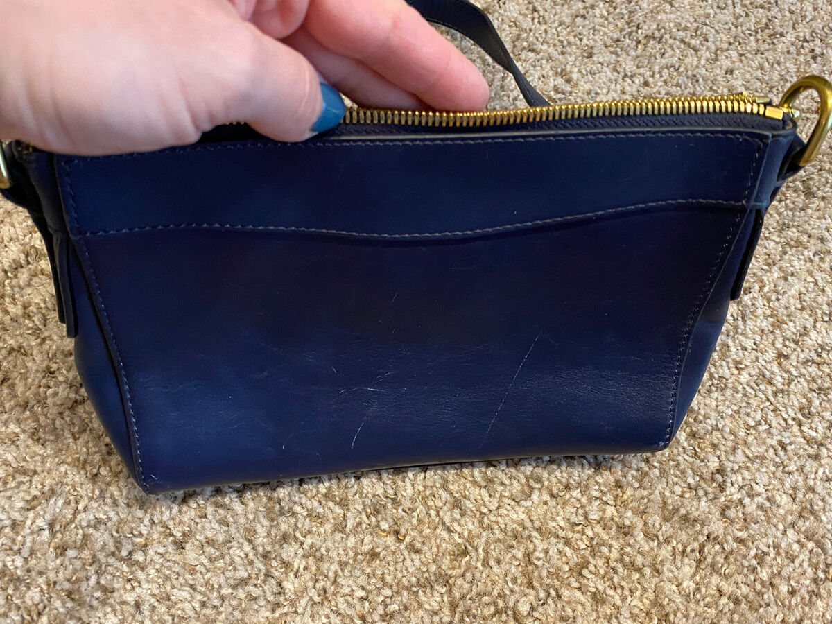 J.CREW NAVY BLUE LEATHER SHOULDER BAG CROSSBODY PURSE BAG CONVERTIBLE CLUTCH J.CREW NAVY BLUE LEATHER SHOULDER BAG CROSSBODY PURSE BAG CONVERTIBLE CLUTCH