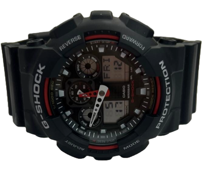 Men's Casio G-SHOCK Model: GA100-1A4 Digital Resin Sport Red