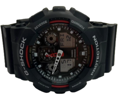 Men's Casio G-SHOCK Model: GA100-1A4 Digital Resin Sport Red