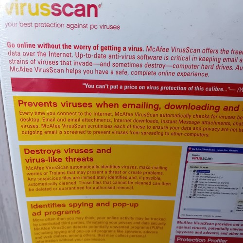 MCAFEE VIRUSSCAN 2005 VER 9.0 - RARE RETRO ANTIVIRUS SOFTWARE - NEW SEALED !! - Picture 10 of 17