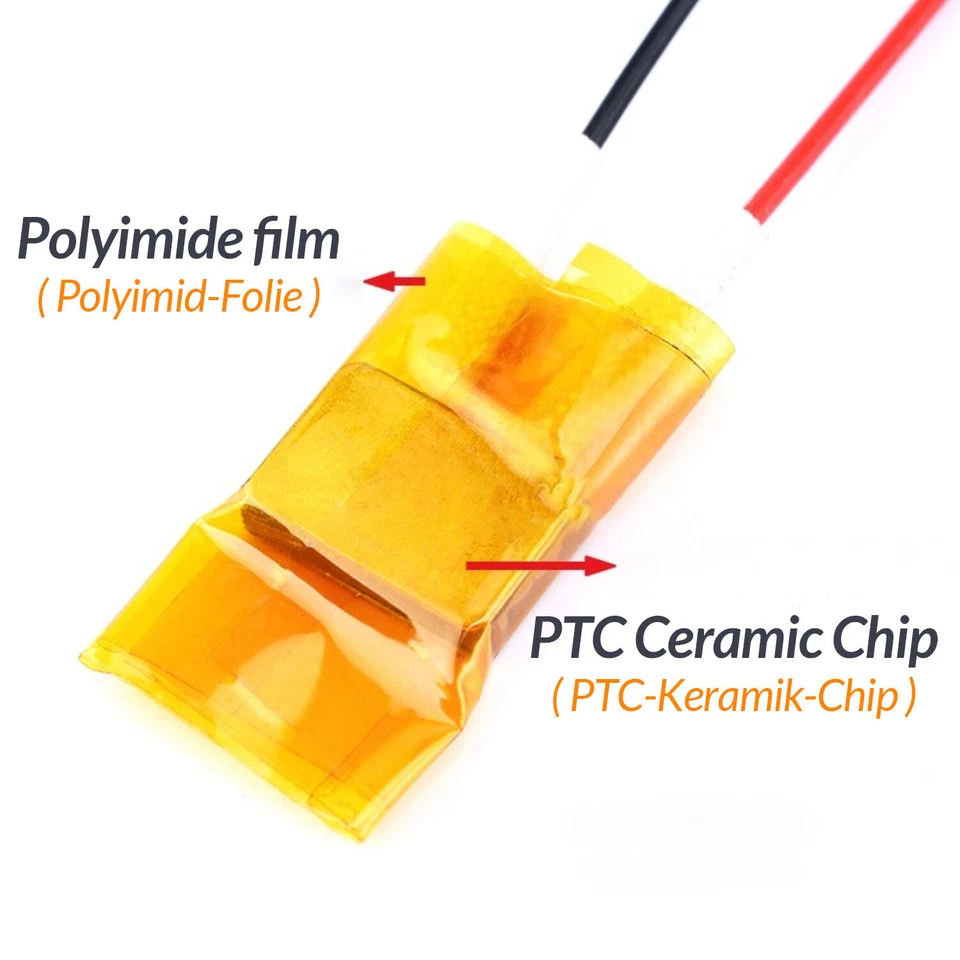 PTC Heizplatte 5V,12V,24V,220V Heizelement Thermostat Heizung Platte 50℃-270℃ - Bild 2 von 4