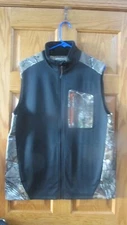 Magellan Men's Hunt Gear Mag Wick Loose Fit 1/2 Zip  Black Camo Vest  Sz M