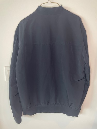 Club Monaco Bomber Jacket Dark Navy Blue Mens Size L Polyester - Picture 9 of 13