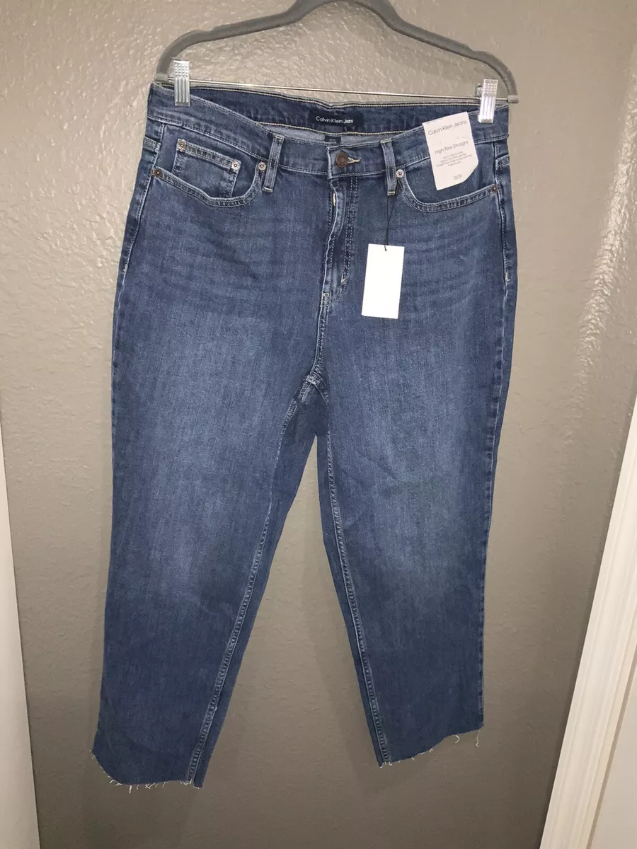 Calvin klein high rise straight hotsell ankle jeans