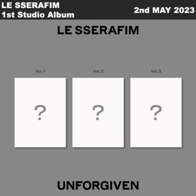 LE SSERAFIM UNFORGIVEN 1st Studio Album 3SET CD+Photobook+Photocard+Etc+Track#