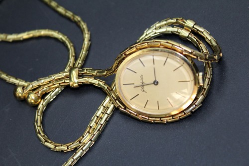 Original Glashütte Damen Halsketten Uhr, Made in GDR, sehr dekorativ, Handaufzug - Bild 4 von 5