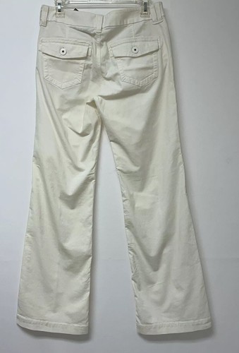NWT Eddie Bauer Women Velvet Pants Size 6 Ivory Wide Leg Zip Pockets Stretch - Picture 6 of 12