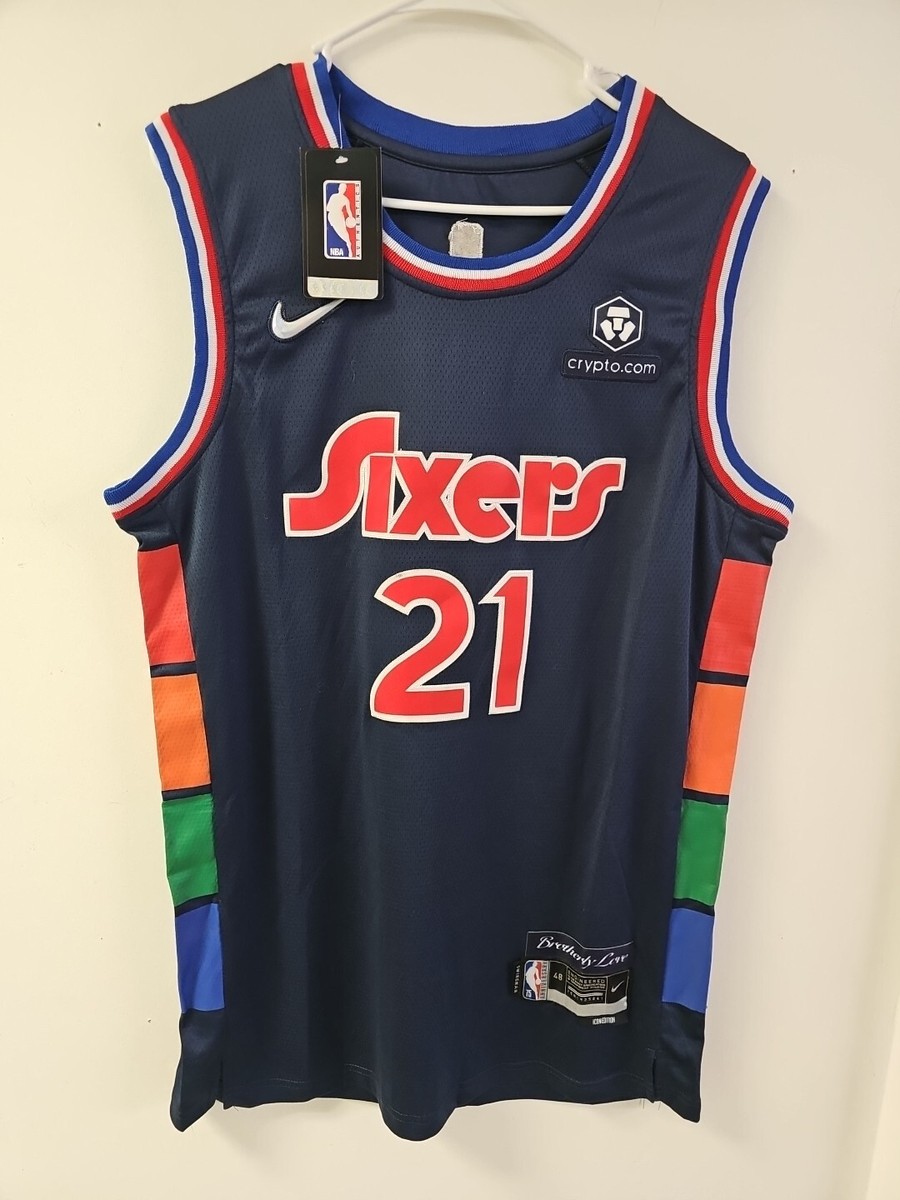 Joel Embiid Nike Icon Edition Brotherly Love NBA Authentics 76ers Jersey  Size 48 | eBay