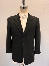 GIORGIO ARMANI LE COLLEZIONI Subtle Window Paine Check Wool Jacket Size 40 R