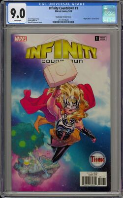 INFINITY COUNTDOWN #1 - CGC 9.0 - RUSSELL DAUTERMAN MIGHTY THOR VARIANT