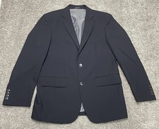 Men's PRONTO UOMO Black Modern 2 Button Wool Suit Jacket Sport Coat 40 REG