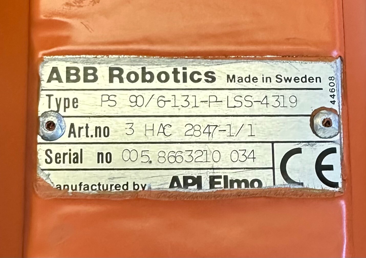 REPAIRED ABB / API ELMO 3HAC2847-1/1 / PS90/6-131-P-LSS-4319 ROBOT ...
