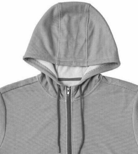 Hang Ten Herrenpullover mit durchgehendem Reißverschluss schwerem Fleece gefüttertem Pullover (hellgrau, M) neu mit Etikett - Bild 3 von 3