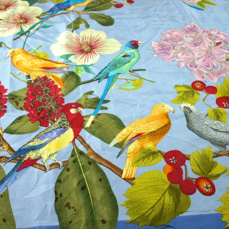 RARO AUTÉNTICO GUCCI "Pájaros Multicolor" Mujer Lujo Vintage Seda Bufanda 34" Foto 4 de 4