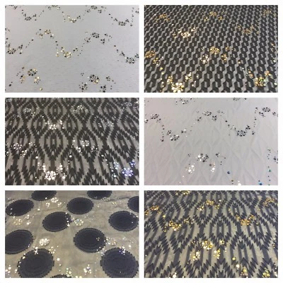 Lightweight Uragiri Chiffon with Hologram sequins fabric 55" M752 Mtex