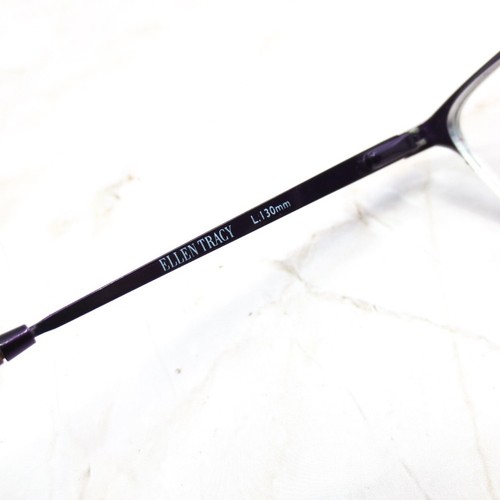 Ellen Tracy Abbey Eyeglasses Frame Women Purple Metal Half Rim Cat Eye 50-17-130 - Picture 5 of 8