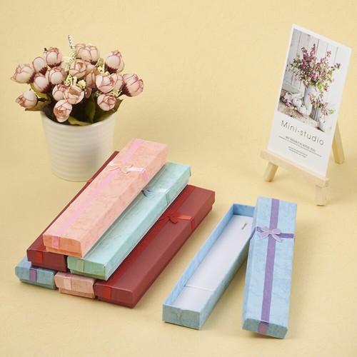 120pc Jewelry Necklace Boxes Pendant Present Packing Case Sponge inside 20x4x2cm - Bild 7 von 8